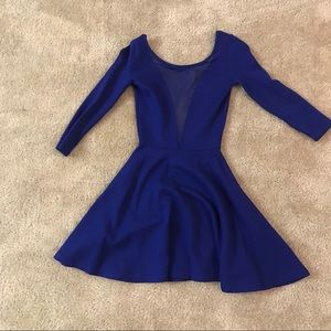 Royal blue American Apparel mesh skater dress